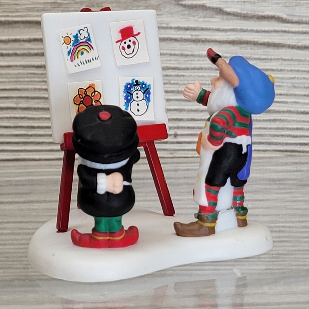 Dept 56 North Pole Series‎ Leonardo and Vincent Christmas Village Artist Painter